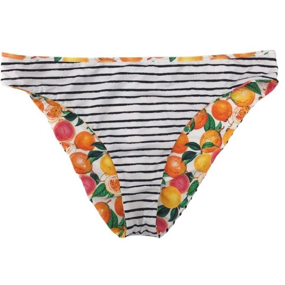 Nanette Lepore Tutti Fruitti Charmer Reversible Bikini Bottoms NWT Sz 14 - Picture 4 of 13